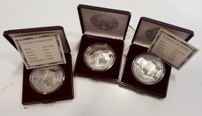  Russland  3x Medaille Gorbatschow/Weizsäcker Treffen in Bonn 1989   FM-Frankfurt   