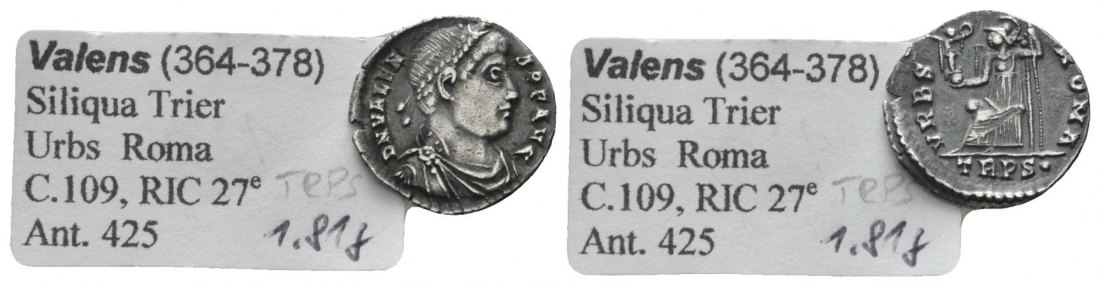  Antike, Römisches Kaiserreich, Siliqua; 1,81 g   