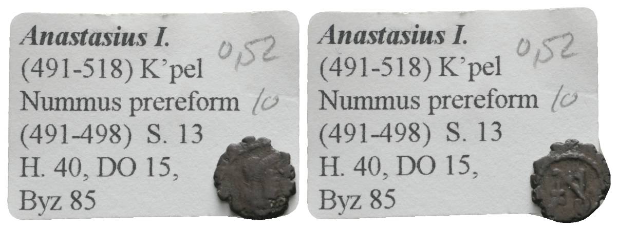  Antike, Byzanz, Kleinbronze; 0,51 g   