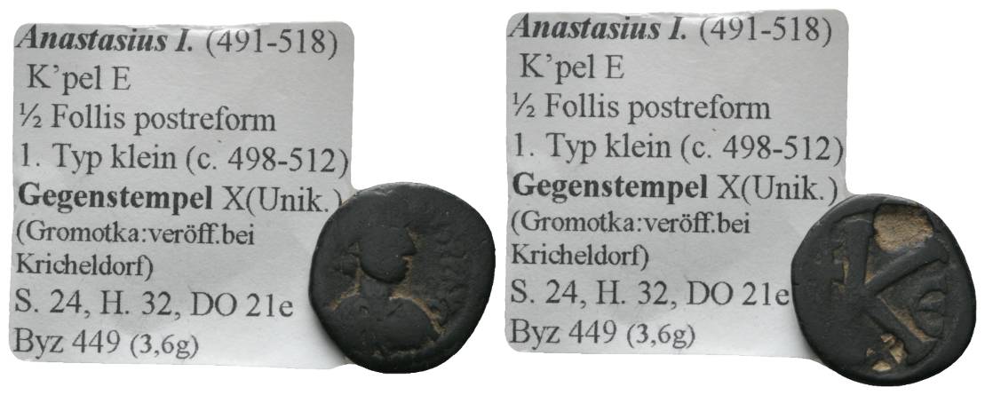  Antike, Byzanz, Kleinbronze; 3,63 g   