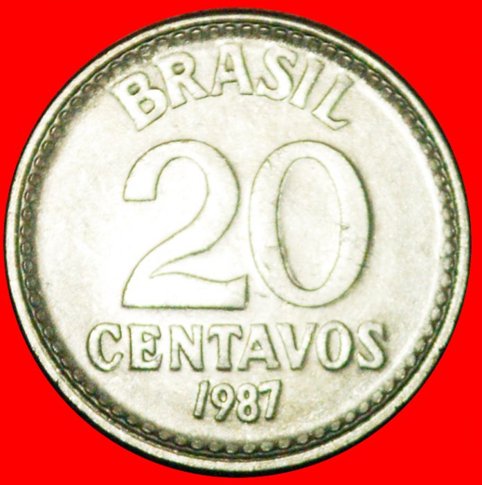  + SÜDKREUZ (1986-1988): BRASILIEN ★ 20 CENTAVOS 1987 VZGL STEMPELGLANZ! OHNE VORBEHALT!   