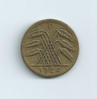 Weimarer Republik, 50Rentenpfennig 1924A.