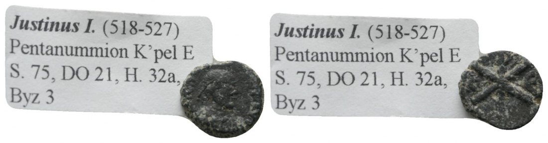  Antike, Byzanz, Kleinbronze; 2,43 g   
