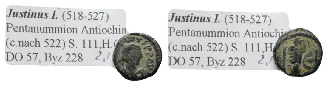 Antike, Byzanz, Kleinbronze; 2,16 g   