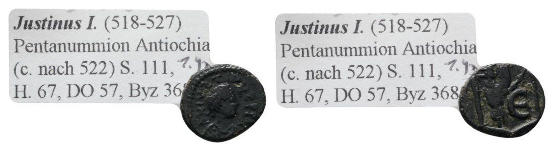 Antike, Byzanz, Kleinbronze; 1,93 g   