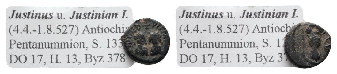  Antike, Byzanz, Kleinbronze; 2,12 g   