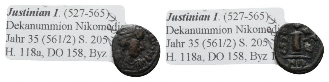  Antike, Byzanz, Kleinbronze; 1,84 g   