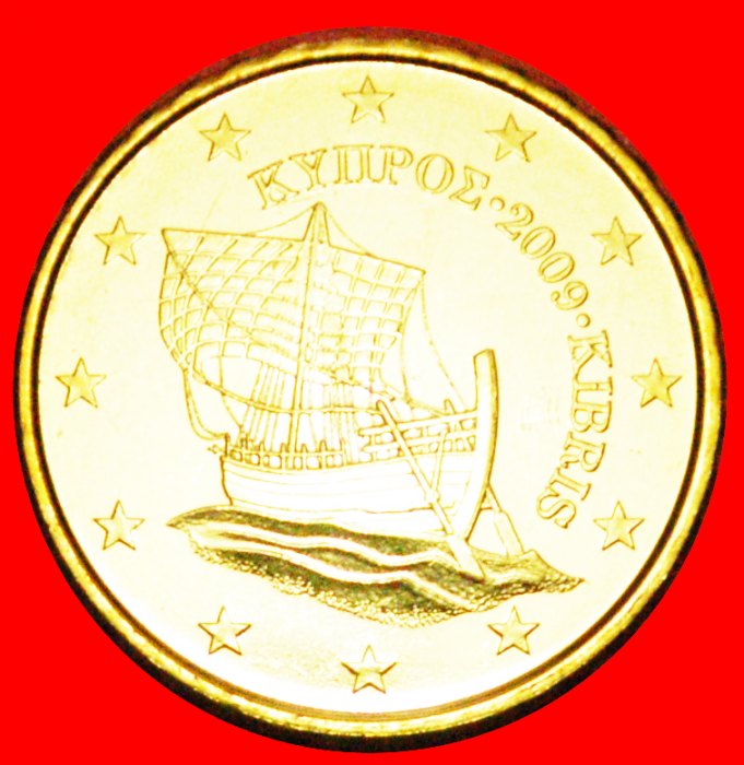  + FINNLAND: ZYPERN ★ 10 CENTS 2009 UNGEWÖHNLICH NORDISCHES GOLD! SCHIFF! VON ROLLEN! OHNE VORBEHALT!   