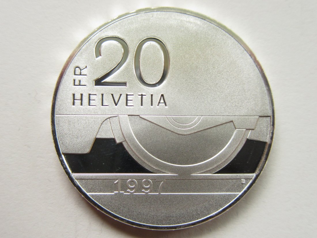 Schweiz: 20 Franken Schweizer Bahnen 1997