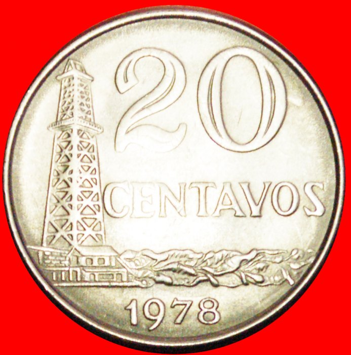 + OIL WELL (1975-1979): BRAZIL ★ 20 CENTAVOS 1978 MINT LUSTER! LOW START ★ NO RESERVE!