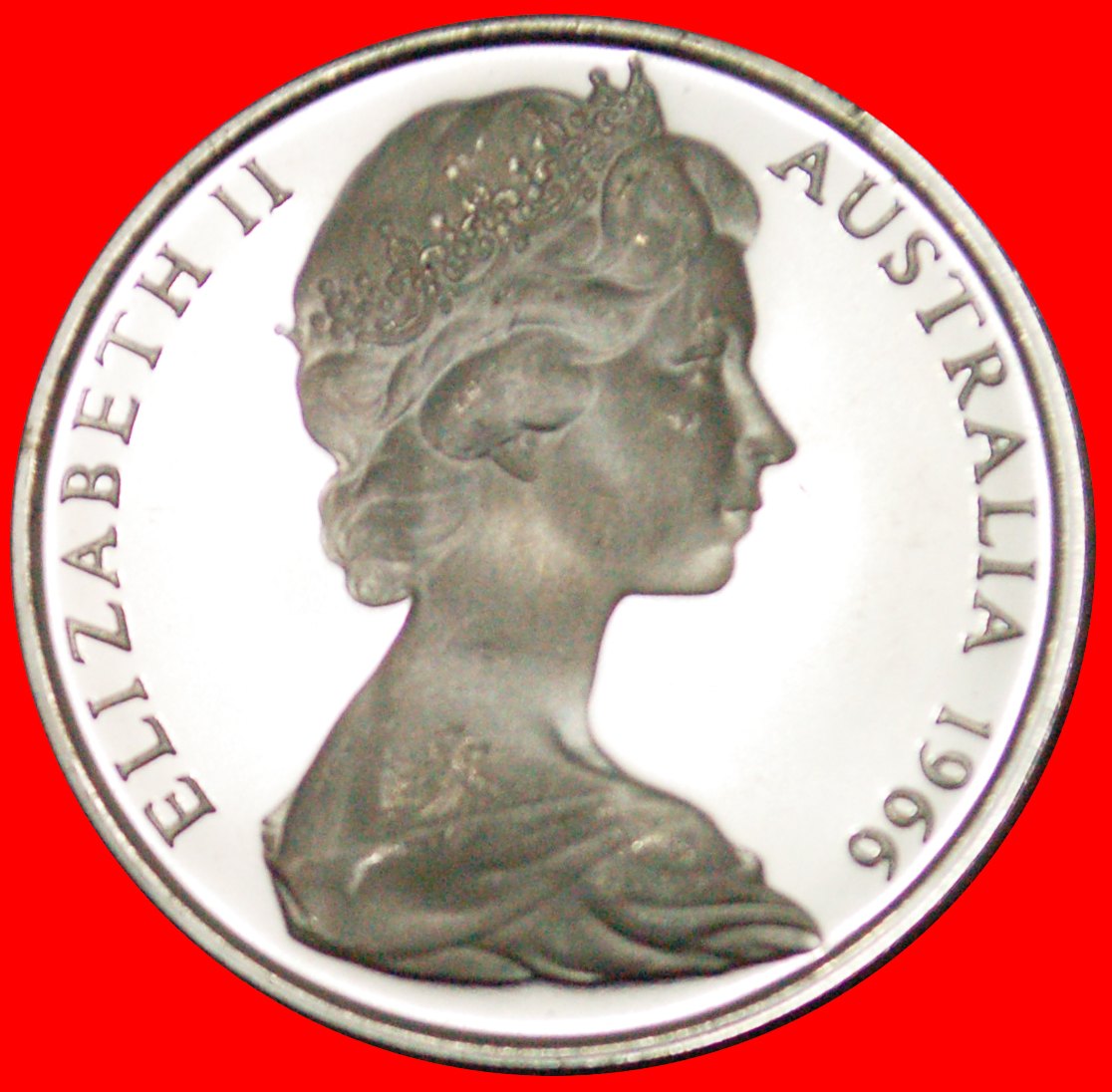  * GROSSBRITANNIEN (1966-2023): AUSTRALIEN ★ 20 CENTS 1966  PP RARITÄT! SCHNABELTIER! OHNE VORBEHALT!   