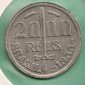  Brazil - 2000 Reis 1935 silber   