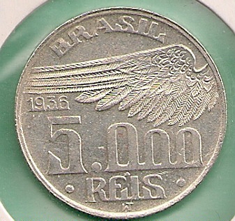Brazil 5000 Reis 1936