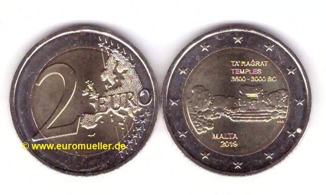 Malta 2 Euro Gedenkmünze 2019...Ta Hagrat   