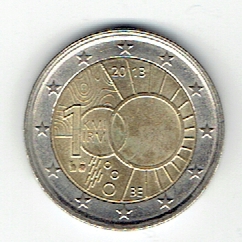  2 Euro Belgien 2013 ( 100 Jahre Meteorologisches Institut)(g1163)   