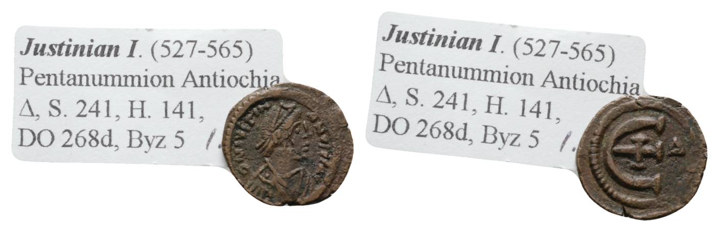  Antike, Byzanz, Kleinbronze; 1,70 g   