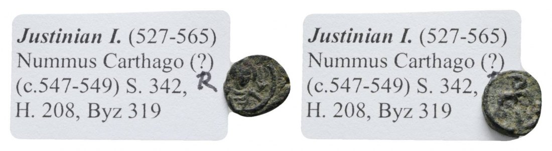  Antike, Byzanz, Kleinbronze; 0,70 g   
