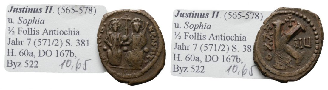  Antike, Byzanz, Kleinbronze; 6,91 g   