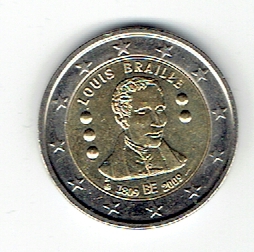  2 Euro Belgien 2009(Braille)(g1172)   