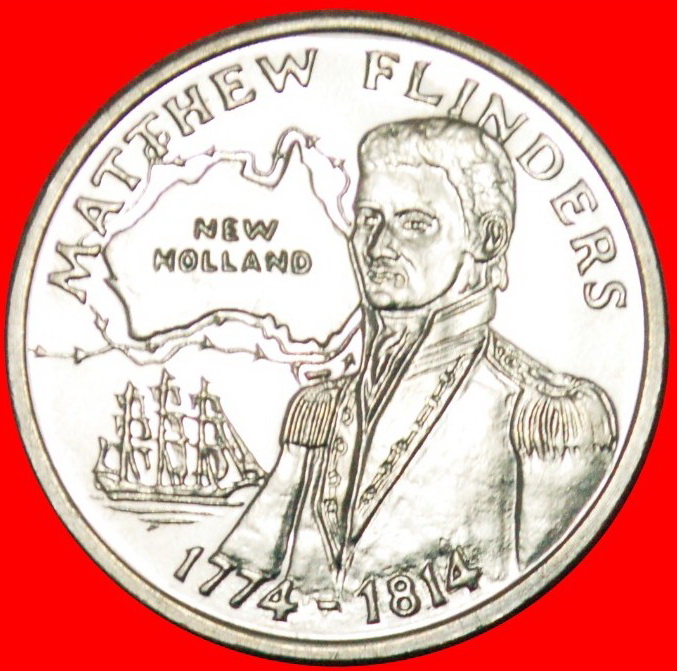 + SHIP: AUSTRALIA ★ MATTHEW FLINDERS 1774-1814 UNC MINT LUSTER! LOW START ★ NO RESERVE!