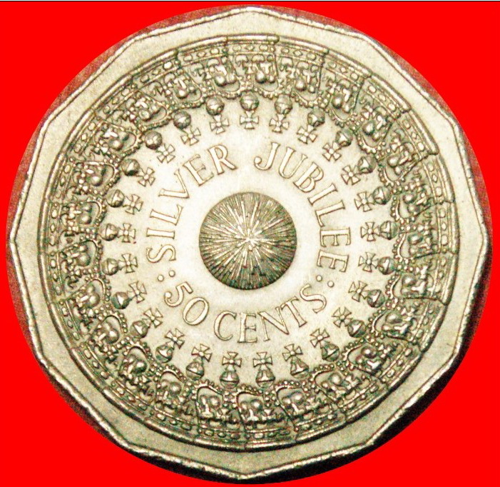 + SILVER JUBILEE 1952: AUSTRALIA ★ 50 CENTS 1977 UNC MINT LUSTER! LOW START ★ NO RESERVE!