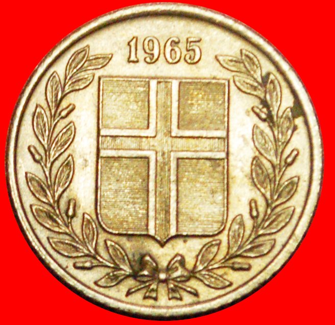 + GREAT BRITAIN BIRCH (1946-1967): ICELAND ★ 25 ORE 1965 UNCLEANED! LOW START ★ NO RESERVE!