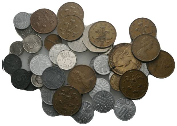  Österreich, Niederlande, Großbritanien; diverse Kleinmünzen   