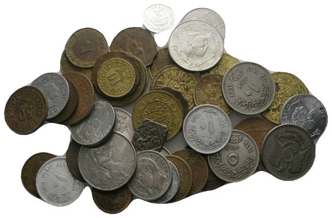  Ägypten, Algerien, Zypern, Tunesien; diverse Kleinmünzen   