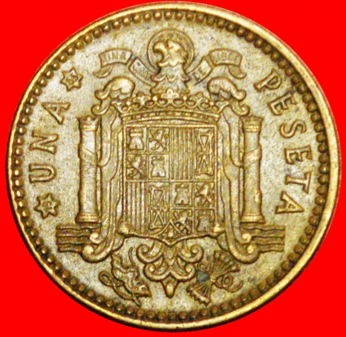  + FRANCO (1936-1975): SPAIN ★ 1 PESETA 1963 (1965)! LOW START ★ NO RESERVE!   