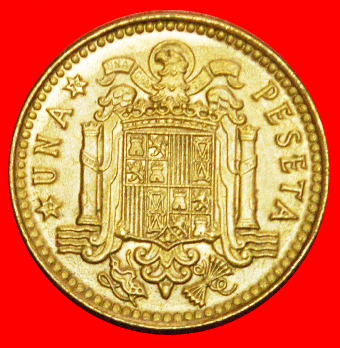 + JUAN CARLOS I (1975-2014): SPAIN ★ 1 PESETA 1975 (1976) UNC MINT LUSTER! LOW START ★ NO RESERVE!