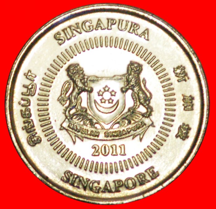  + JASMIN: SINGAPUR ★ 10 CENTS 2011 VZGL STEMPELGLANZ! OHNE VORBEHALT!   