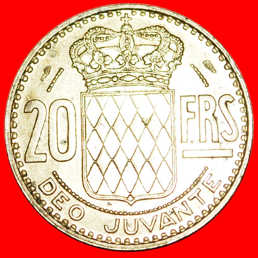 + SHIELD: MONACO ★ 20 FRANCS 1950! LOW START ★ NO RESERVE! Rainier III (1949-2005)