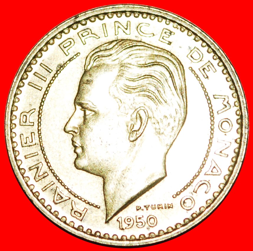  + FRANKREICH (1950-1951): MONACO ★ 20 FRANCS 1950! OHNE VORBEHALT! Rainier III. (1949-2005)   