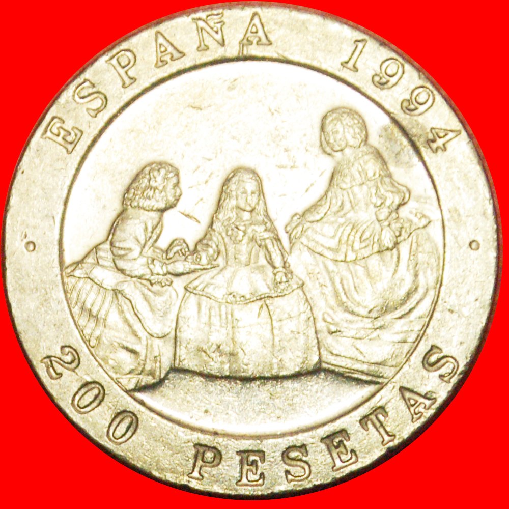 + EL QUITASOL 1777: SPAIN ★ 200 PESETAS 1994 LAS MENINAS 1656! LOW START ★ NO RESERVE!