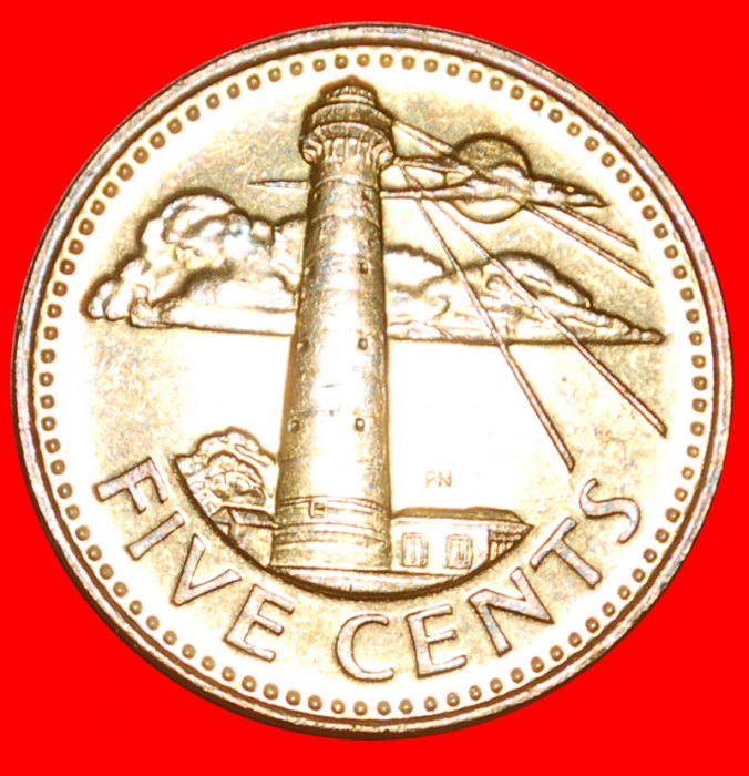 + GREAT BRITAIN (1973-2007): BARBADOS ★ 5 CENTS 2000 MINT LUSTER! LOW START ★ NO RESERVE!