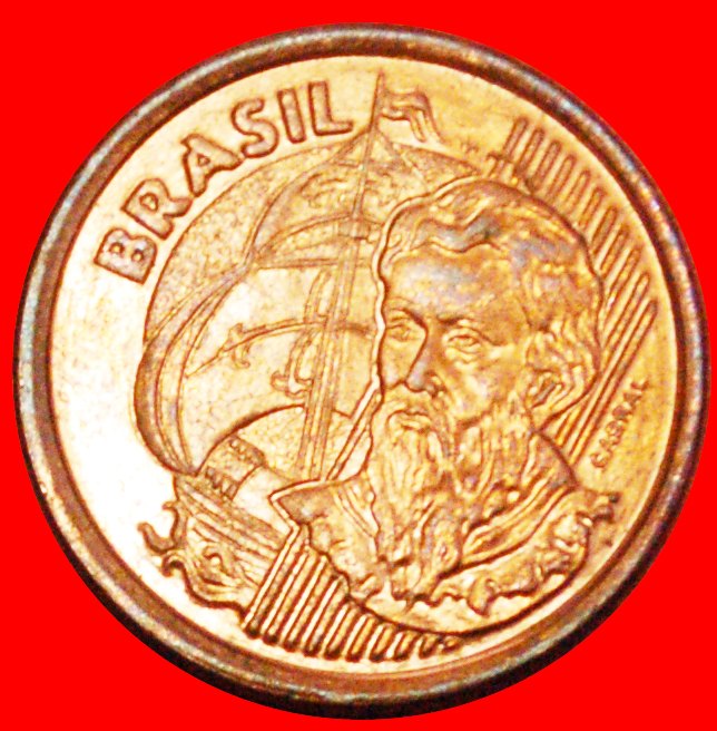 + SHIP: BRAZIL ★ 1 CENTAVO 2002 Cabral (c.1467 - 1520)! LOW START ★ NO RESERVE!