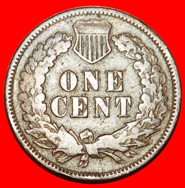  √ INDISCHER KOPF (1859-1909): US USA ★ 1 CENT 1874 UNGEWÖHNLICH! OHNE VORBEHALT!   