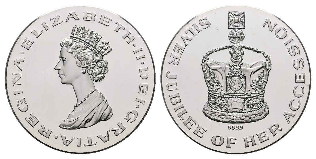  Linnartz Großbritannien Elizabeth II. Silbermedaille o.J. PP- Gewicht: 15,0g/999er   