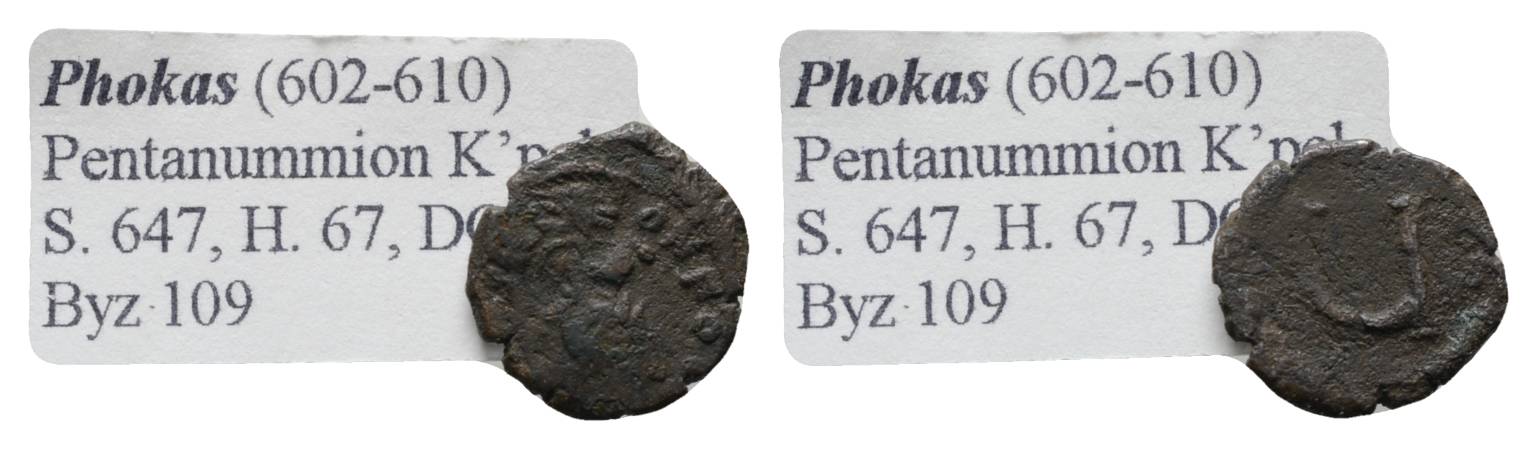  Antike, Byzanz, Bronze; 1,25 g   