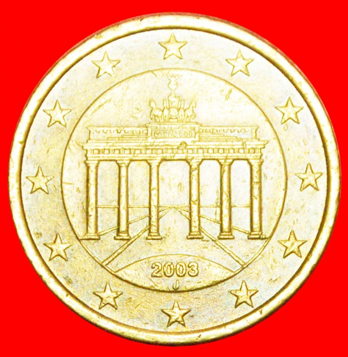 + BRANDENBURGER TOR (2002-2006): DEUTSCHLAND ★ 50 EURO CENTS 2003J NORDISCHES GOLD! OHNE VORBEHALT!