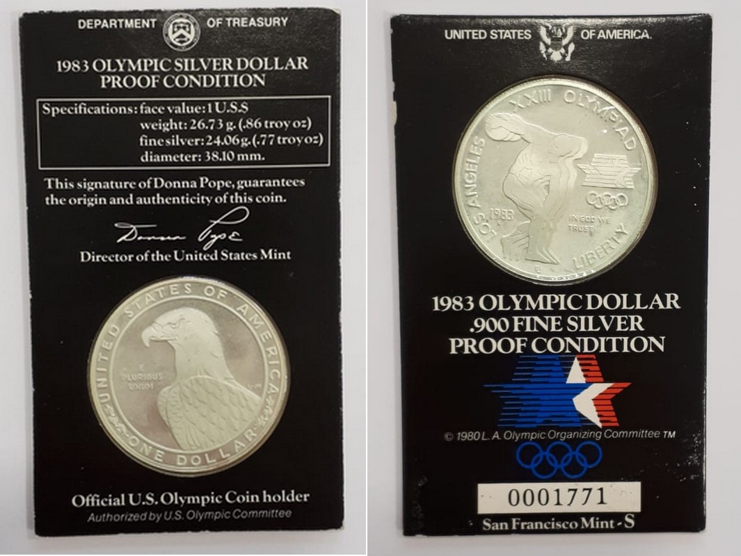  USA 1 Dollar   1983     FM-Frankfurt  Feinsilber: 24,06g   