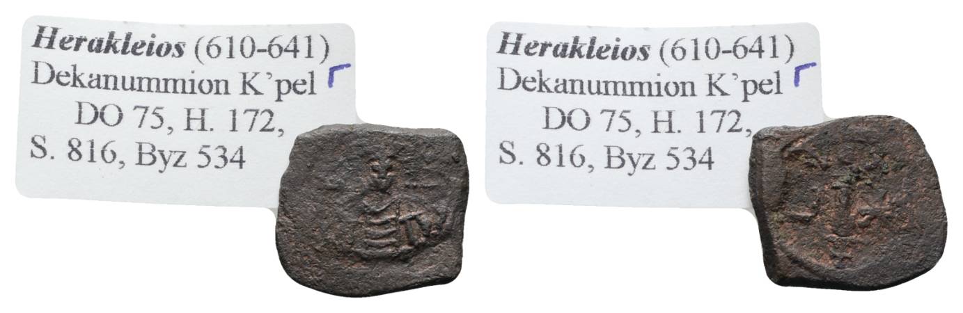  Antike, Byzanz, Kleinbronze; 2,59 g   