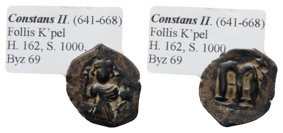  Antike, Byzanz, Kleinbronze; 2,13 g   