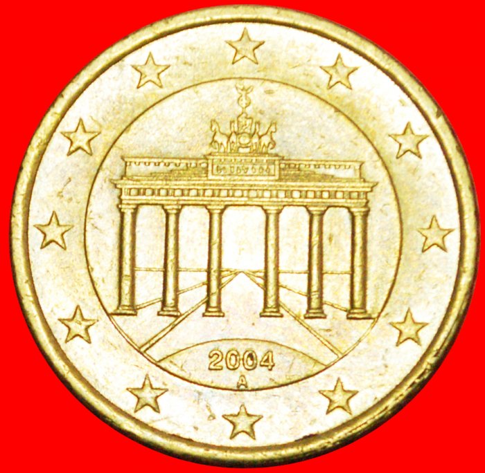  + BRANDENBURGER TOR (2002-2006): DEUTSCHLAND ★ 50 EURO CENTS 2004A NORDISCHES GOLD! OHNE VORBEHALT!   