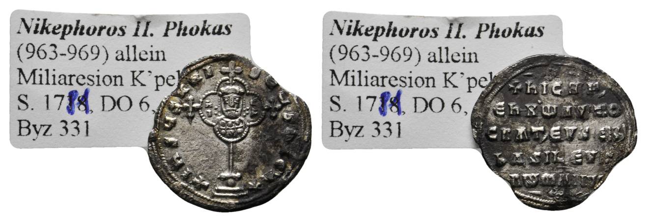  Antike, Byzanz, Miliaresion Silber; 2,54 g   