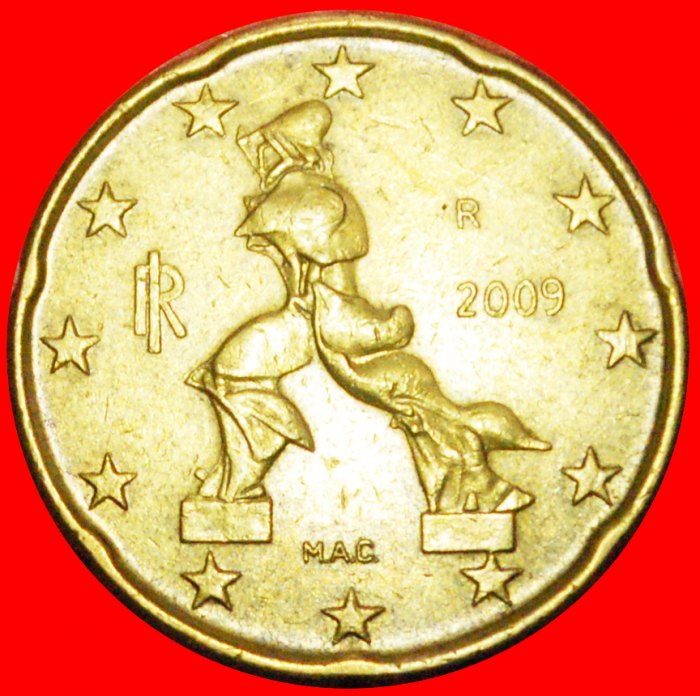  + ZWEITE KARTE (2008-2019): ITALIEN ★ 20 EURO CENTS 2009R NORDISCHES GOLD! OHNE VORBEHALT!   