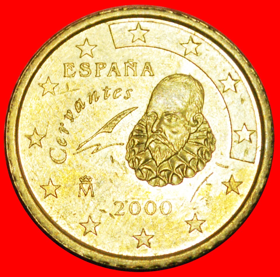  + GOOSE QUILL (1999-2006): SPAIN ★50 EURO CENT 2000 NORDIC GOLD MINT LUSTER! LOW START ★ NO RESERVE!   