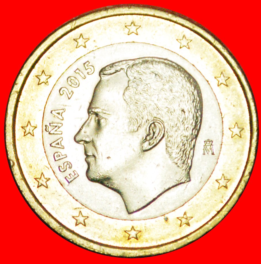 + LAST TYPE (2015-2019): SPAIN ★ 1 EURO 2015 MINT LUSTER! LOW START ★ NO RESERVE!   