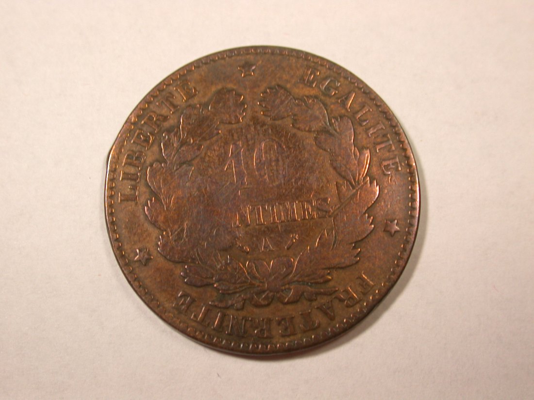  D01 Frankreich 10 Centime 1892 g.Belegexemplar  Orginalbilder   