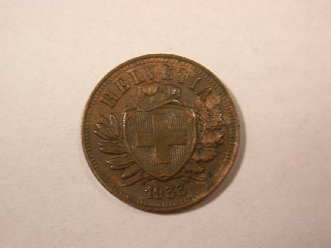 D01 Schweiz 2 Rappen 1933 in ss-vz Orginalbilder